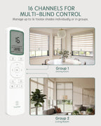 Yoolax 16-Channel EaseOne Remote, Works with All Yoolax Motorized Shades