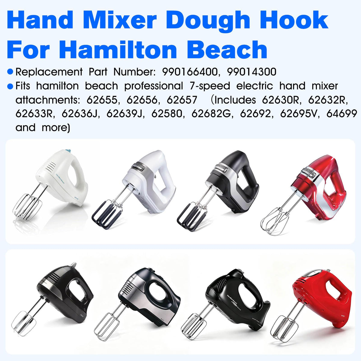 Hand Mixer Dough Hook For Hamilton Beach Mixer Attachment - 2 PCS