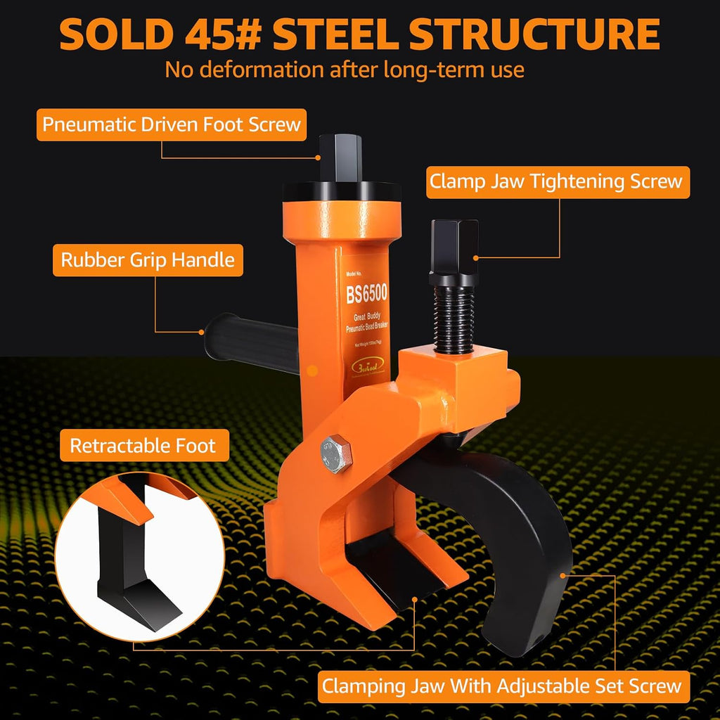 BESTOOL Pneumatic Tire Bead Breaker for Trucks, Tractors, ATVs, RVs, Orange