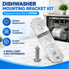 2Pcs Dishwasher Bracket for Bosch SHX45P05UC 2010-2013,Metal Mount