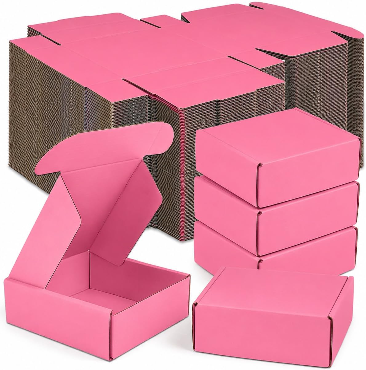 Cardboard Box, 50 Pack Small Shipping Boxes Corrugated Mailer Boxes, Cardboard Shipping Box For Shipping Packaging