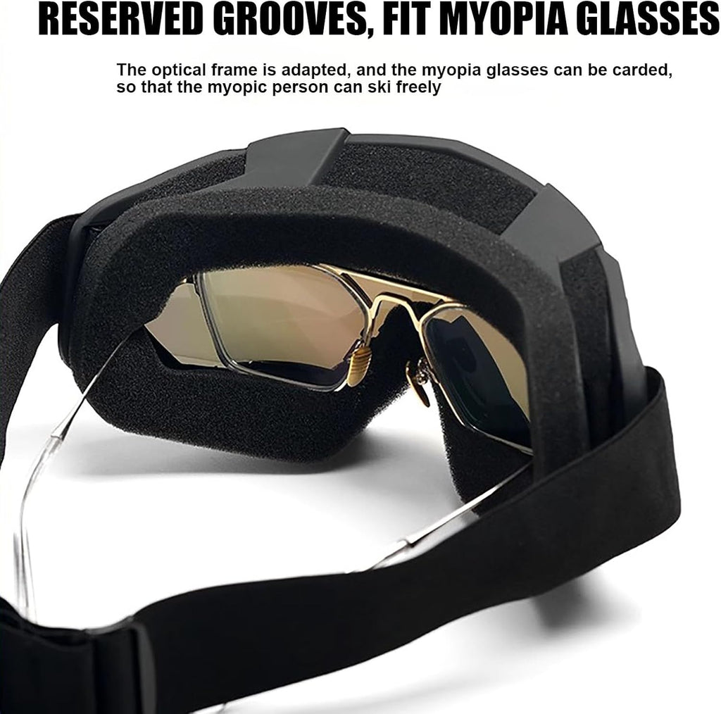Motorcycle Goggles with Face Mask, Windproof Dirt Bike Racing Ski Goggles Protective Safety Glasses with Balaclava