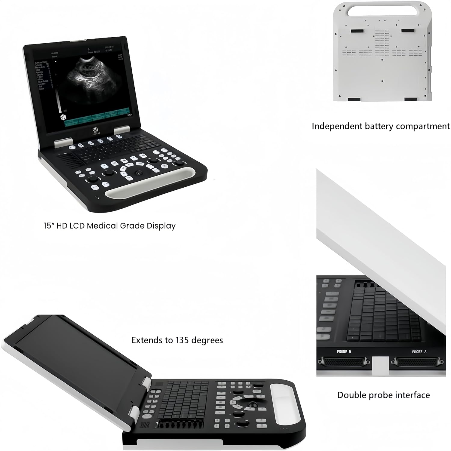 N50 Portable Veterinary Ultrasound Machine with 3.5 Mhz Convex Probe