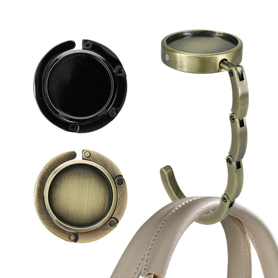 Purse Hook for Table - Set of 2 Purse Holder - Folding Handbag Hanger - Portable Bag Holder - Bag Hooks for Desk