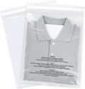 10" x 13" (500 Count) Clear Poly Bags with Suffocation Warning