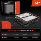 A-Premium 2-PC Engine Air Filter Compatible with Honda Model