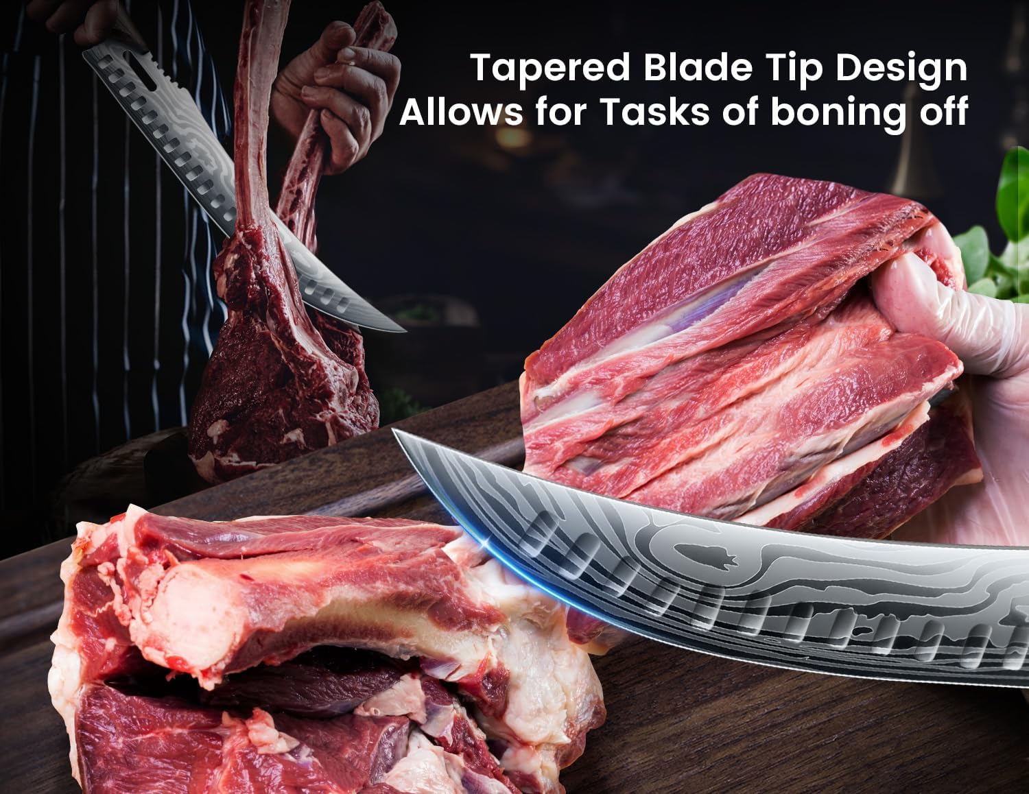 Butcher Breaking Knife for Meat Cutting, 10.5 Inch Carving Knife