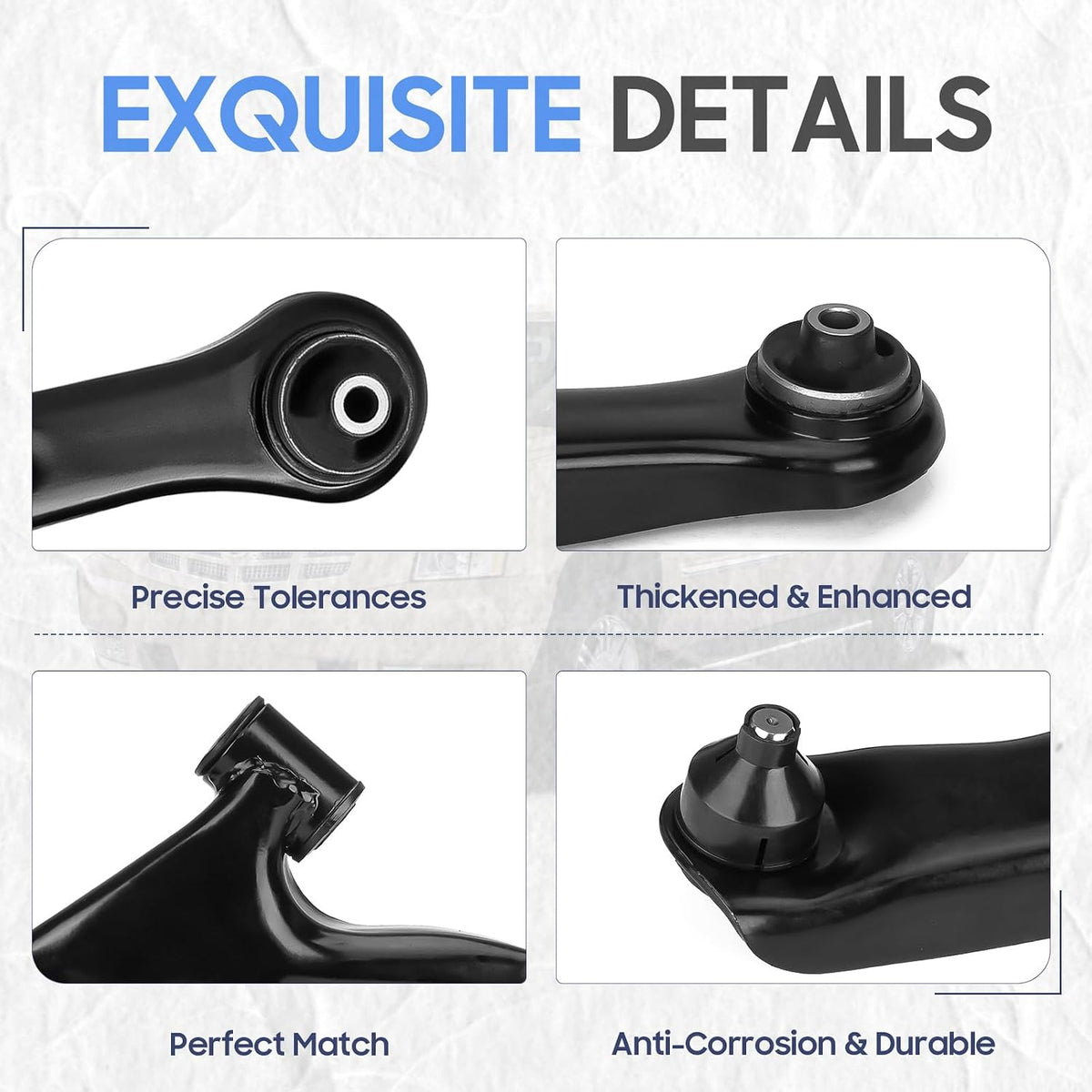 Front Lower Control Arms & Ball Joints Replacement End Suspension Kit for Ford Escape Mazda Tribute Mercury Mariner 2005-2009 (NOT FOR HYBRID), Inner Outer Tie Rods Sway Bar Links Replacement-8PCS