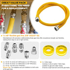UPGRADED 48" Dryer Gas Line Kit for Gas Dryer Stove Range 5/8" OD(1/2" ID)