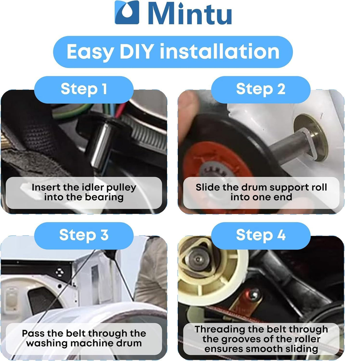 Dryer Repair Kit Replacement For Kenmore 110.85091401 Elite Front Loader Dryer, Kenmore 90 Series - 110.60922990 11060922990 With Roller, Belt & Pulley Etc