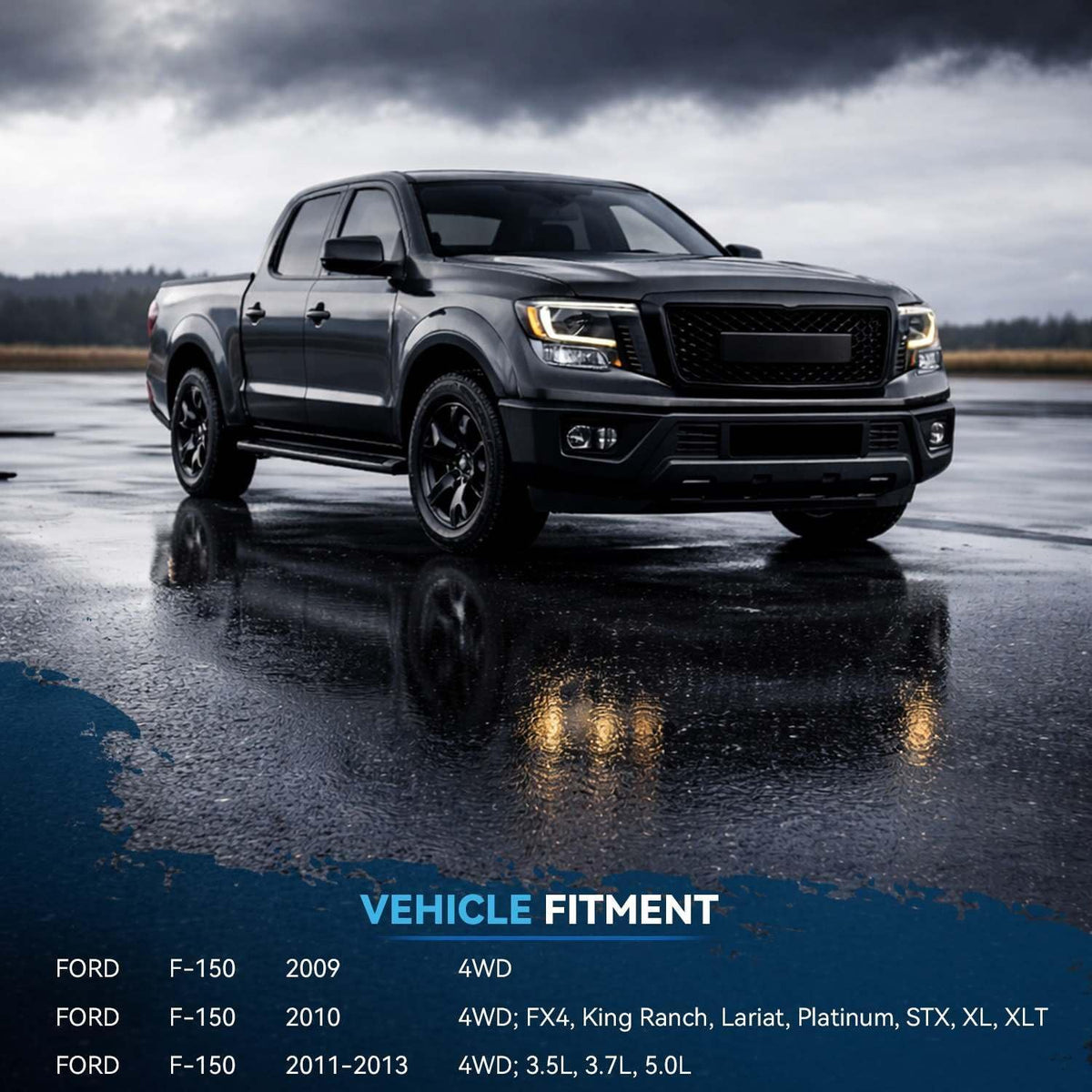 Detroit Axle - 4WD Pair Front Struts for 2009-2013 Ford F-150