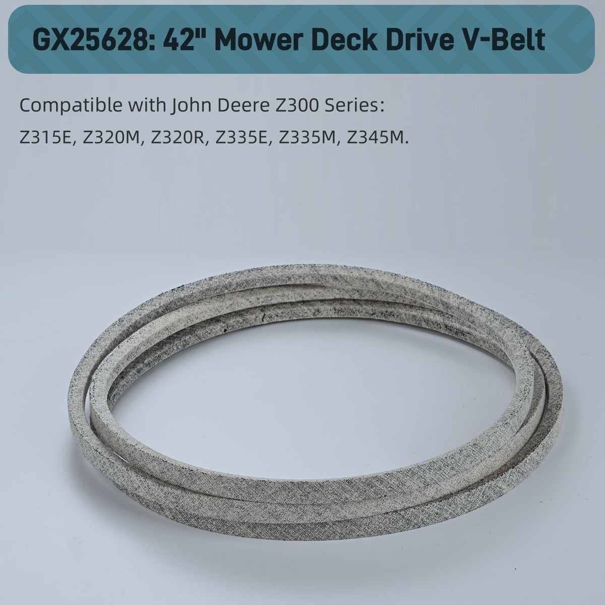 GX25628 Deck Belt 1/2 x 118'', Mower Belt for 42 Inch Mower Deck Z335E Z345M Z345R Z315E Z335M Z320M Z320R ZTrak