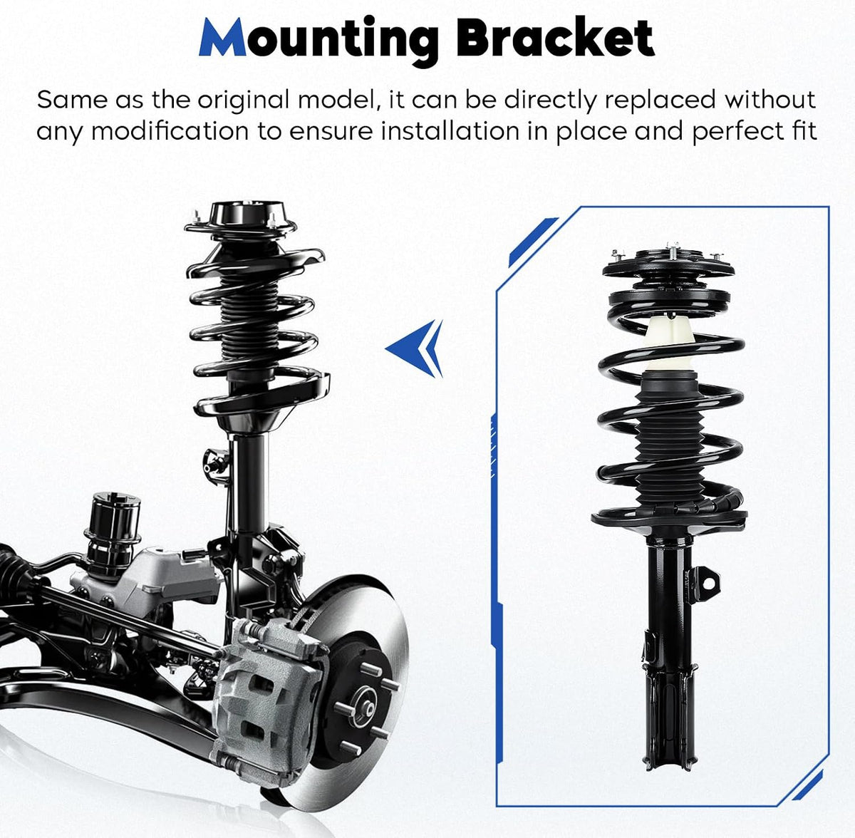 Front Complete Struts Assembly w/Coil Spring Shock Absorber Compatible with 2003-2008 Toyota Corolla, Replace for 172114 172115, 2Pcs