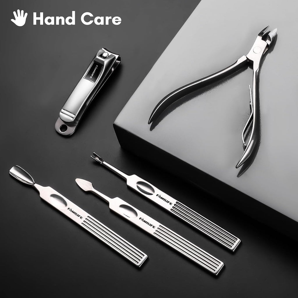 Manicure Set, 11 in 1 Professional Manicure Kit Nail Clippers Set Gifts for Fathers Husband Boyfriend,Stainless Steel