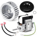 Criditpid 318984-753 HC21ZE117 Draft Inducer Motor with LA11AA005 Blower Wheel Kit for Carrier Furnace, HC21ZE114A 318984753 Furnace Draft Inducer Motor for Carrier, Bryant, Payne and Jakel.