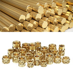 uxcell 50pcs M4 Threaded Inserts Brass Heat Set Insert M4x5.5mm, OD 6mm Knurled Insert Nuts, 3D Printing Brass Nuts Female Threaded Inserts Nuts