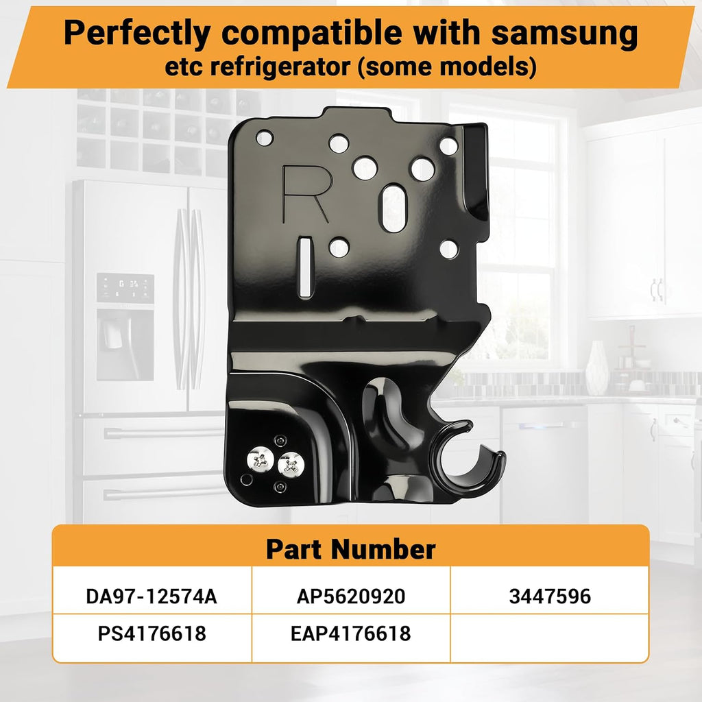 DA97-12574A Upper Right Hinge Assembly Compatible with Samsung Refrigerator