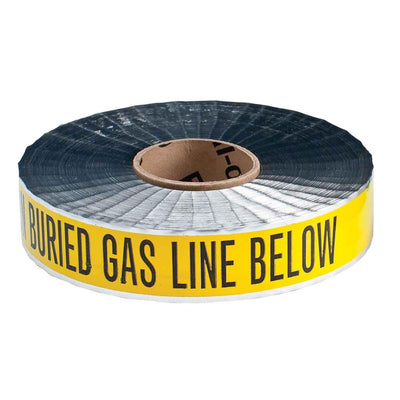 91600 1000' Length, 2" Width, B-721 Metal Detectable Polyester, Black On Yellow Color Detectable Identoline Warning