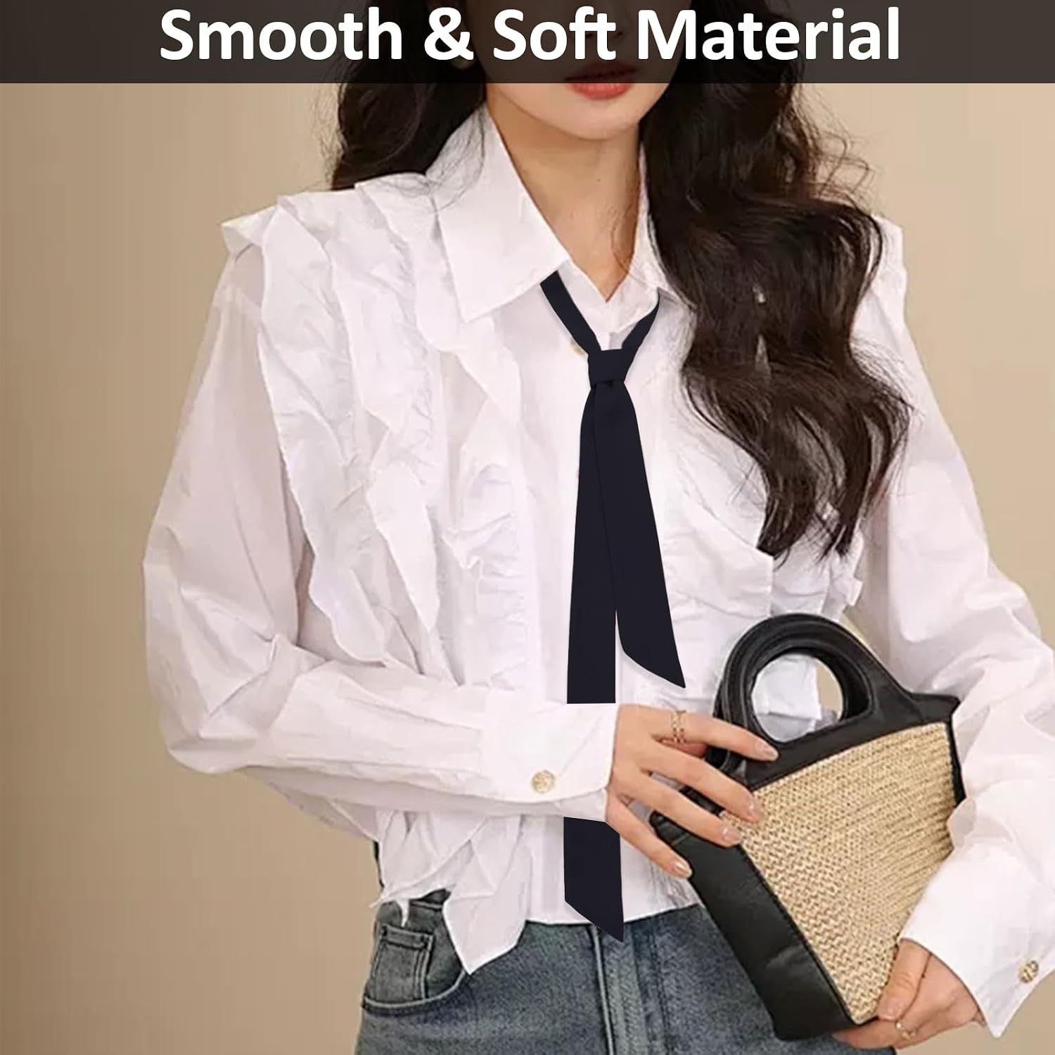Bow Ties for Women/Girls, Self-tie Folding Bowties Accessory for School Uniforms Cosplay Wedding Party