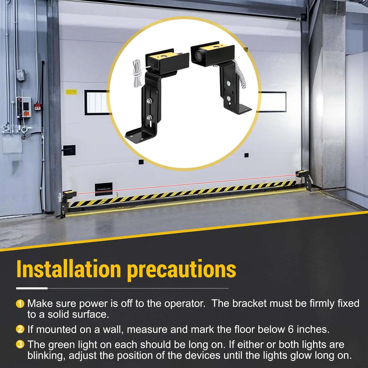 CPS-U Commercial Photo Eyes Compatible with LiftMaster Garage Door Operator