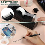 6 Pack Tape Dispenser Desk Bulk with 24 Rolls, Replacement Cores