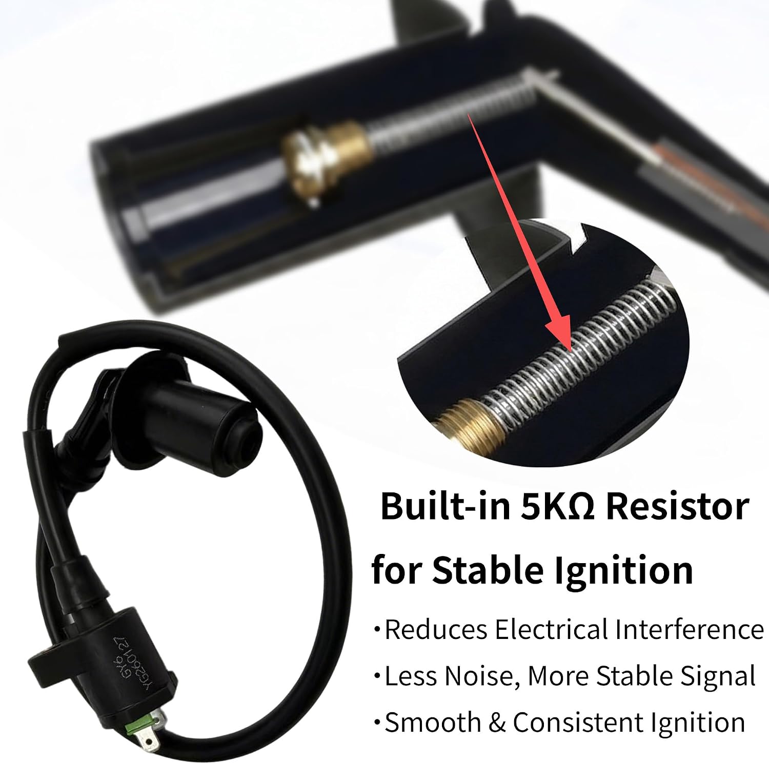 GY6 High Performance Racing Ignition Coil A7RTC Spark Plug Wire for SSR 125 50cc 110cc 125cc 150cc Engine Moped