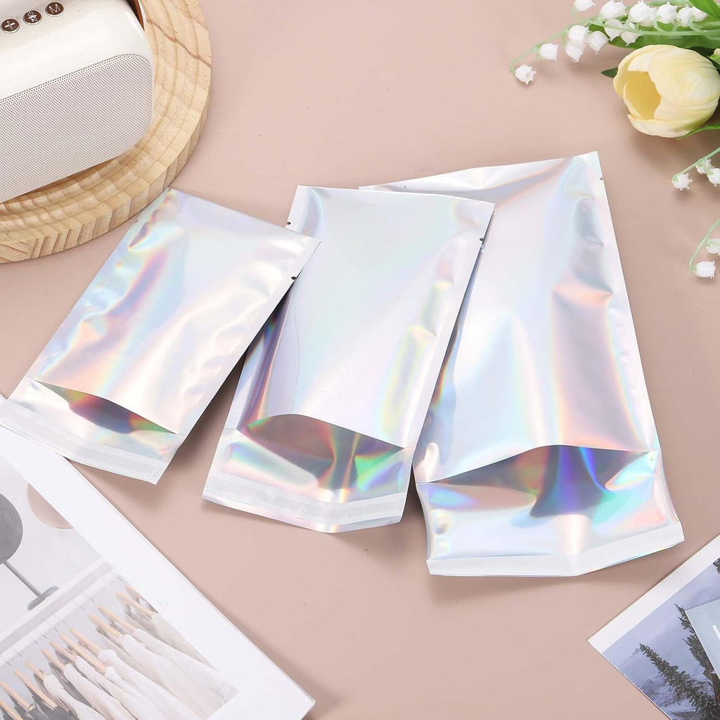 50Pcs Holographic Bags 9" x 5" Holographic Metallic Poly Mailers