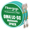 OM4 LC to SC Fiber Patch Cable, Multimode, 10M(33ft),2Pack