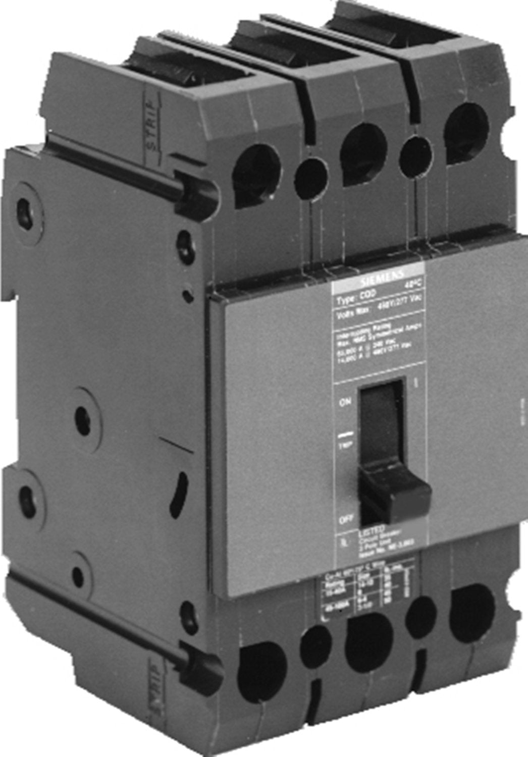SIEMENS, 60 Amp, Three Pole, 480/277V, Circuit Breaker, White