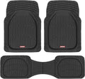 FlexTough Floor Mats for Cars, Black Deep Dish All-Weather Car Mats, Waterproof Trim-to Fit Automotive Floor Mats for