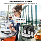 Restaurant Pager System, Wireless 500m Long Range Lineup Waiting Queue Signal, Guest Customer Calling Beepers with