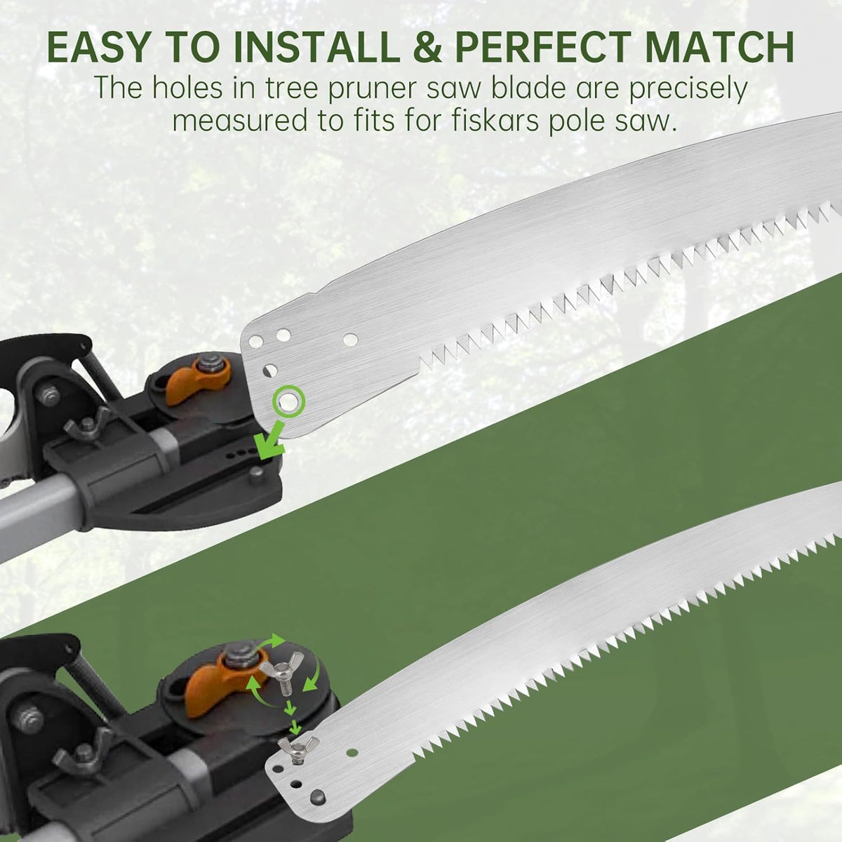 15" Pole Saw Blade Replacement for Fiskars Pruning Saws & Tree Trimmer