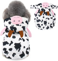 Cow Dog Costume Clothes, Dog Halloween Costumes for Small Medium Dogs, Funny Pet Costumes Milk Cows Outfit for French