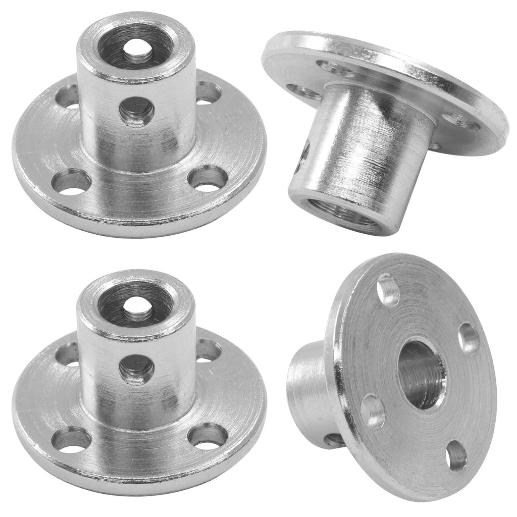 PHITUODA 4 Pcs 6mm Rigid Flange Coupling Connector