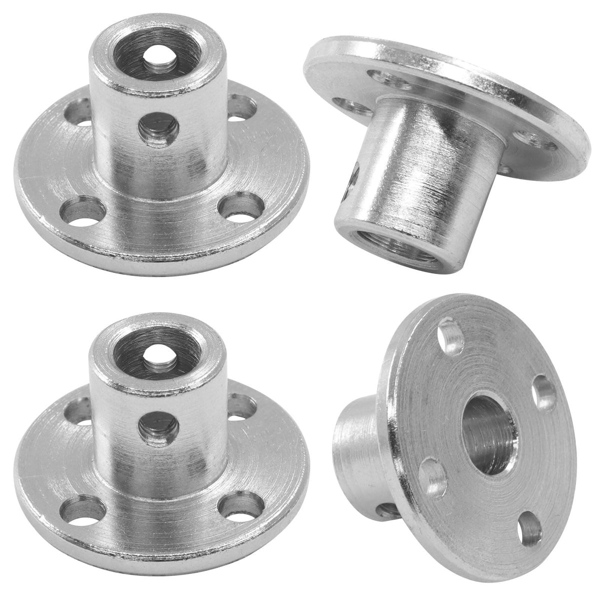 PHITUODA 4 Pcs 6mm Rigid Flange Coupling Connector