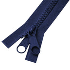 #5 25 Inch Navy Blue Separating Plastic Double Pull Zippers