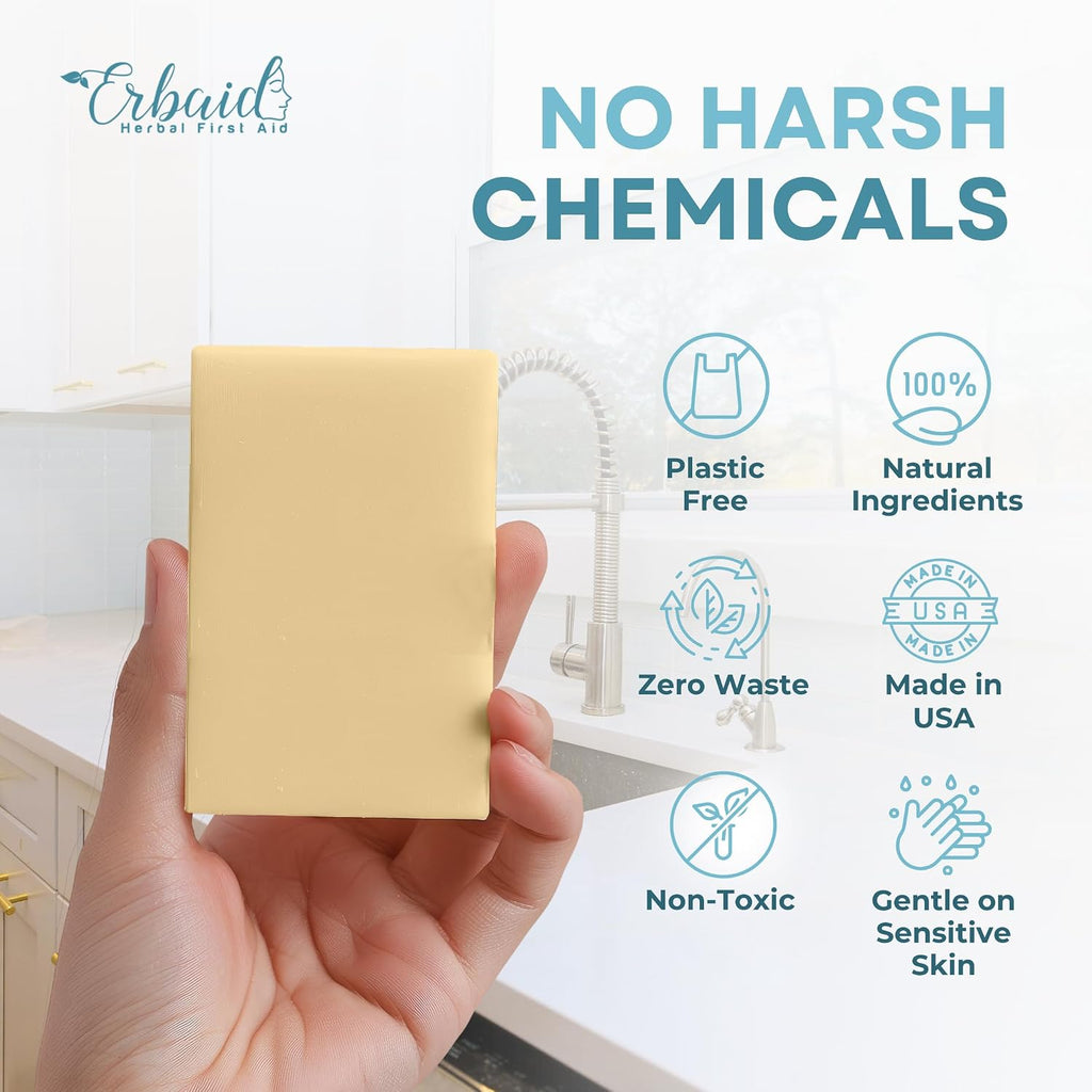Dish Soap Bar – Non Toxic Solid Dish Soap Block, Natural Dish Bar, 2 Pack