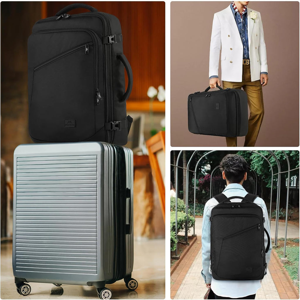 Carry on Backpack, Extra Large Travel Backpack Expandable Airplane Approved Weekender Bag for Men and Women, Water