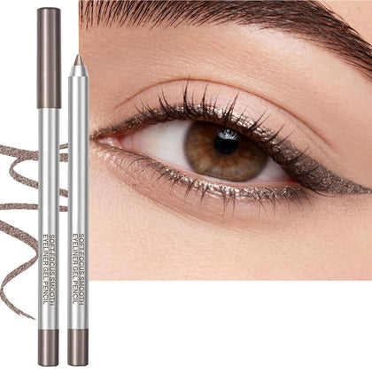 Eyeliner Pencil,Cream Gel Waterline Eyeliner Earth Brown Eye Liner Pen
