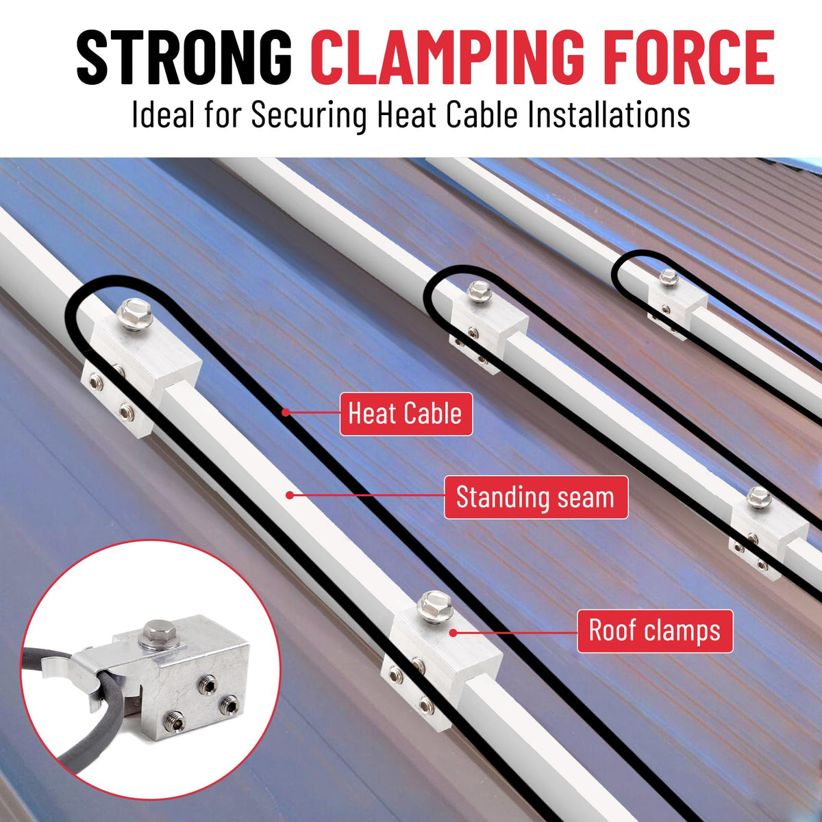 24PCS Standing Seam Roof Clamps