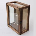 Shadow Box Display Case 11x14 Deep with Glass on 4 Sides, 6.2in Depth Wall Mounted Memory Box for Keepsakes, Wooden