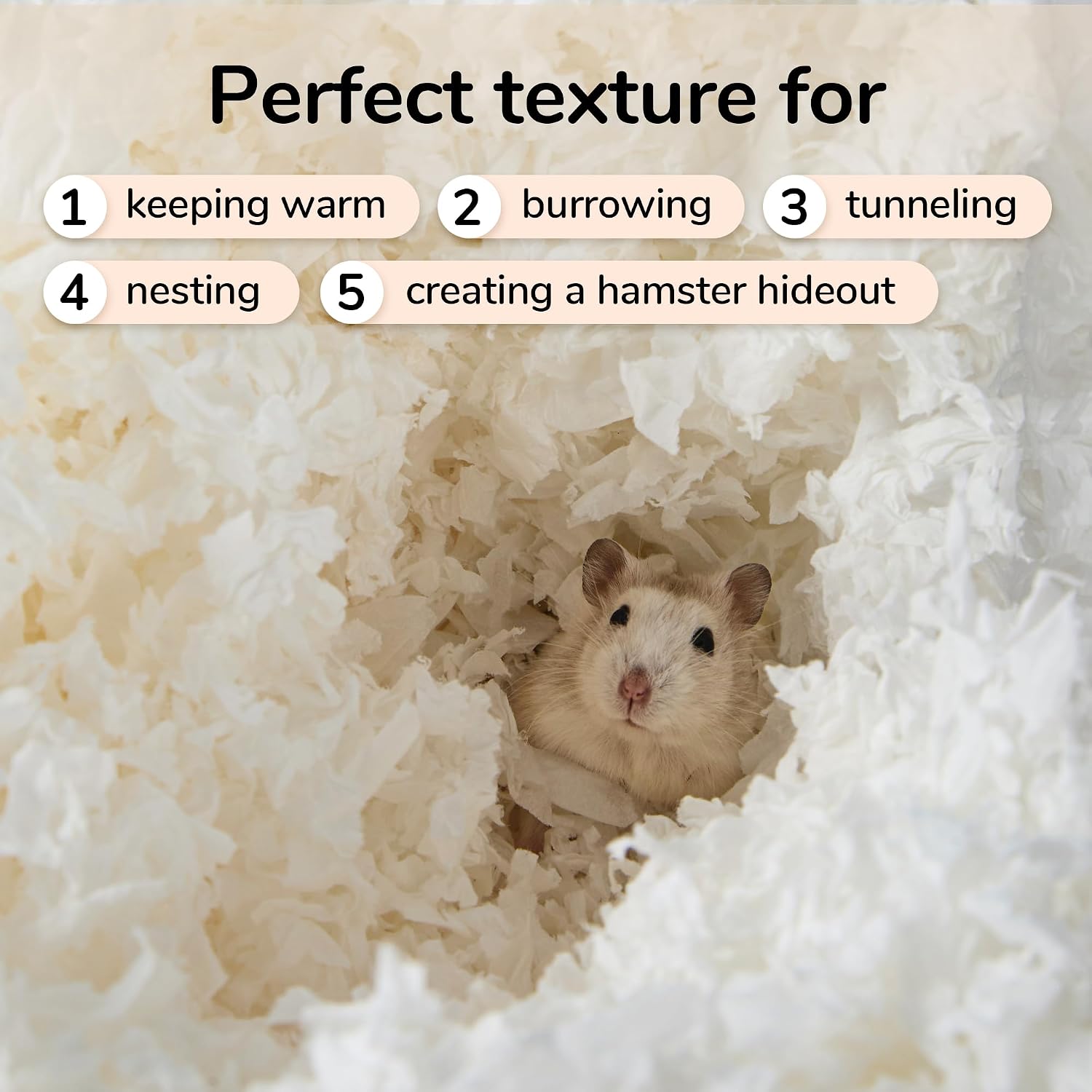 99% Dust-Free Soft Natural Paper Bedding with Odor Control, for Hamsters, Guinea Pigs, Rabbits, Chinchillas, Rats