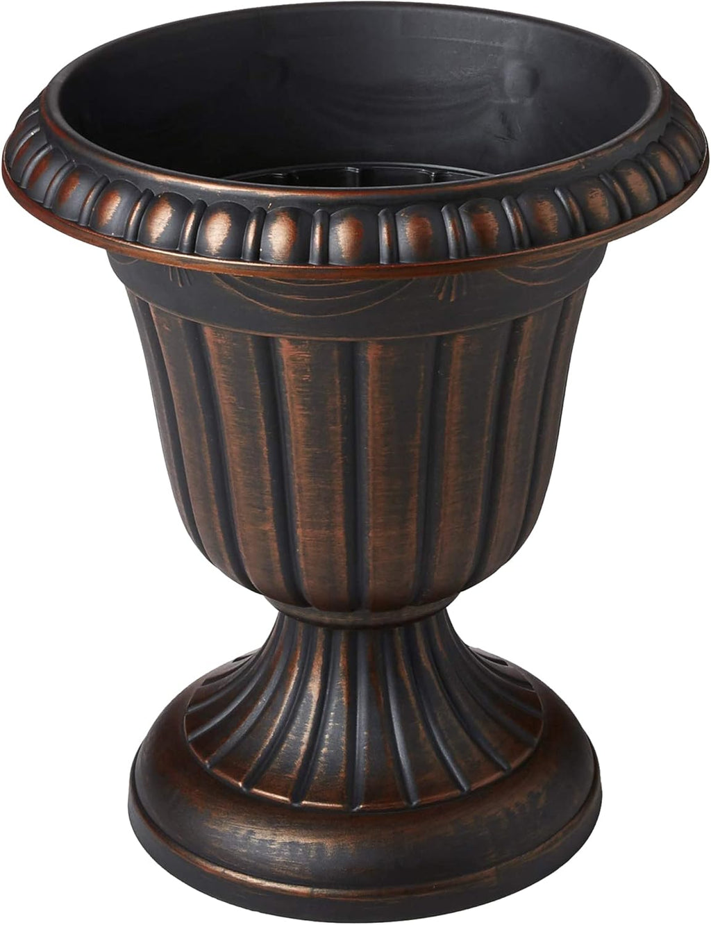 PL20CP Classic Traditional Plastic Urn Planter Indoor/Outdoor 10" x 12", Brushed Copper