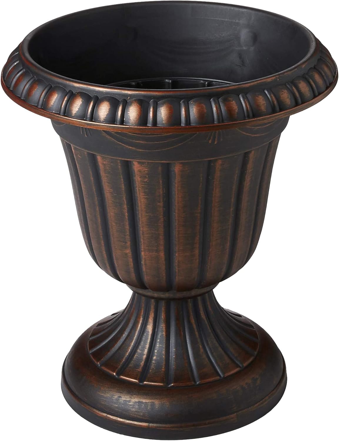 PL20CP Classic Traditional Plastic Urn Planter Indoor/Outdoor 10" x 12", Brushed Copper