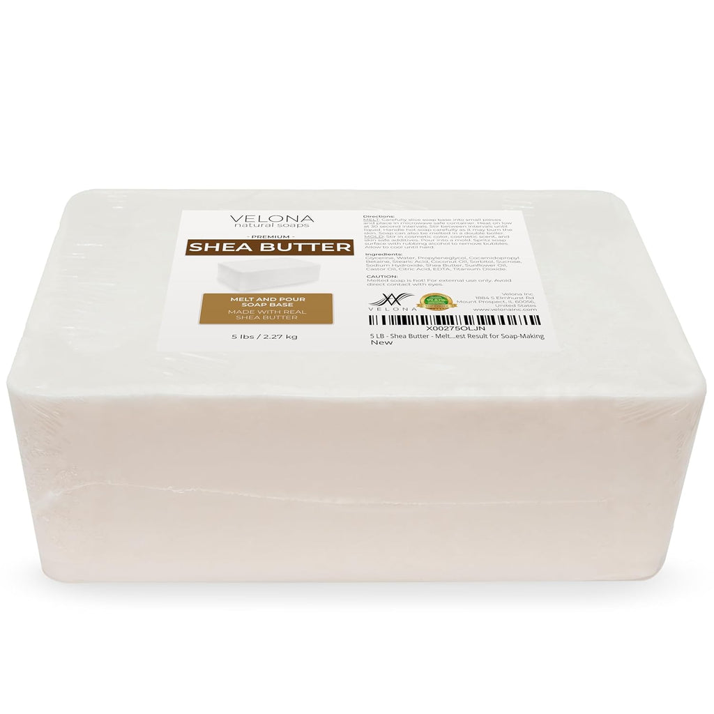 5 lb - Shea Butter Soap Base, Melt & Pour, SLS/SLES Free