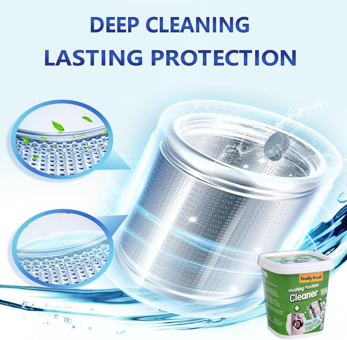 Washing Machine Cleaner for Front Loaders & Top loaders, 20 Packs Washer Cleaner, Suitable for All Washing Machine
