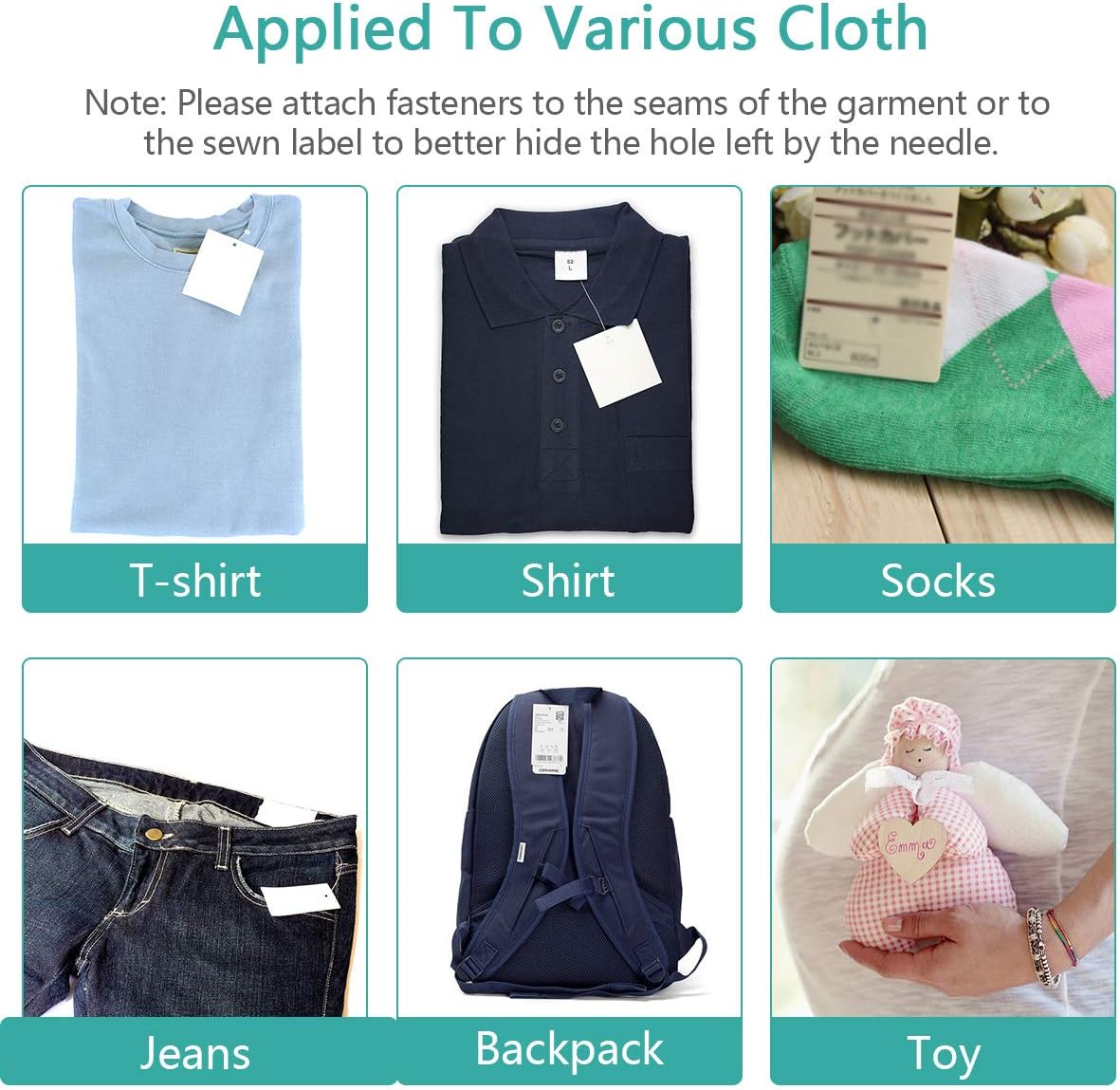 Price Tagging Gun for Clothing, Standard Retail Price Tag Attacher Gun for Clothes with 6 Needles & 1000pcs 2" Barbs