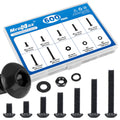600 Pieces M3 Button Head Socket Cap Screws Nuts Washers Set Black