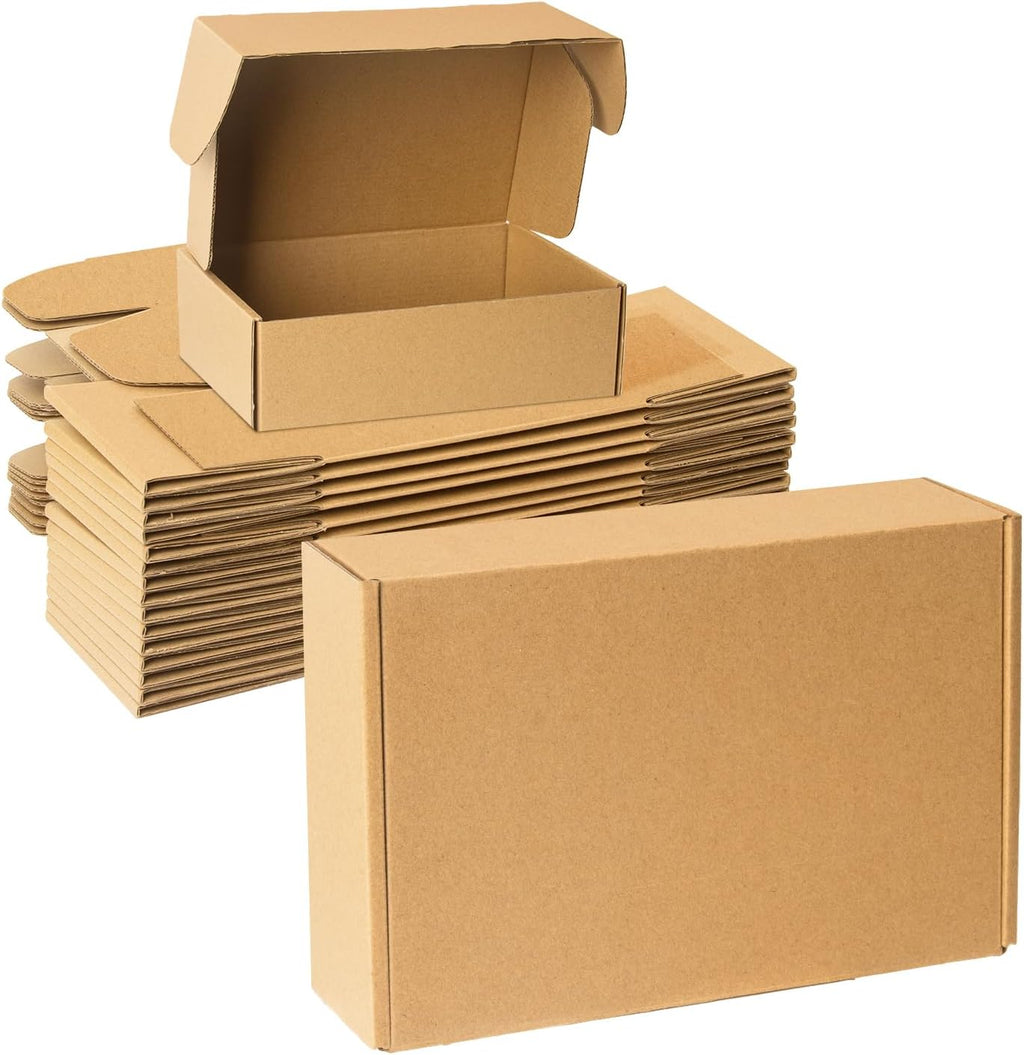 Shipping Boxes 9x6x2 inches Set of 25, Small Mailing Boxes Brown Cardboard Corrugated Mailer Boxes for Mailing Small
