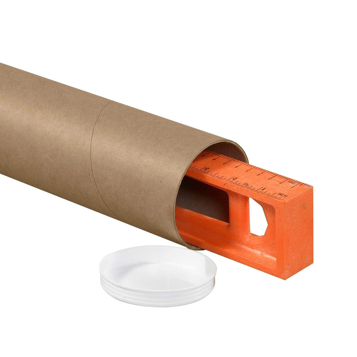 Mailing Tubes, 3" W x 24" H, 24-Pack - Heavy-Duty Round Corrugated Tubes for Mailing and Storage of Blueprints